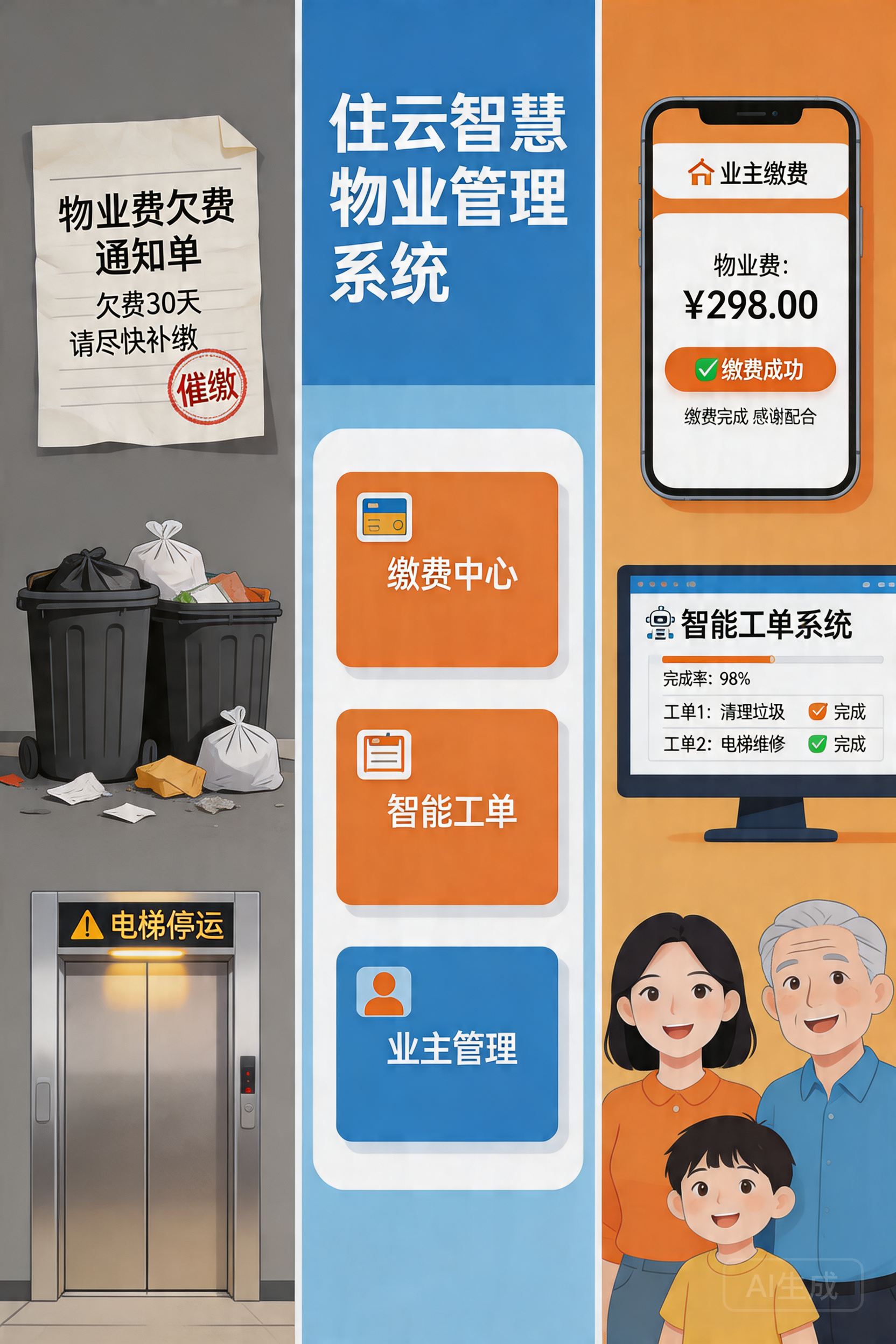 2026年一季度1.2万家物业公司退场:行业洗牌期,住云智慧系统如何帮企业稳营收提效率