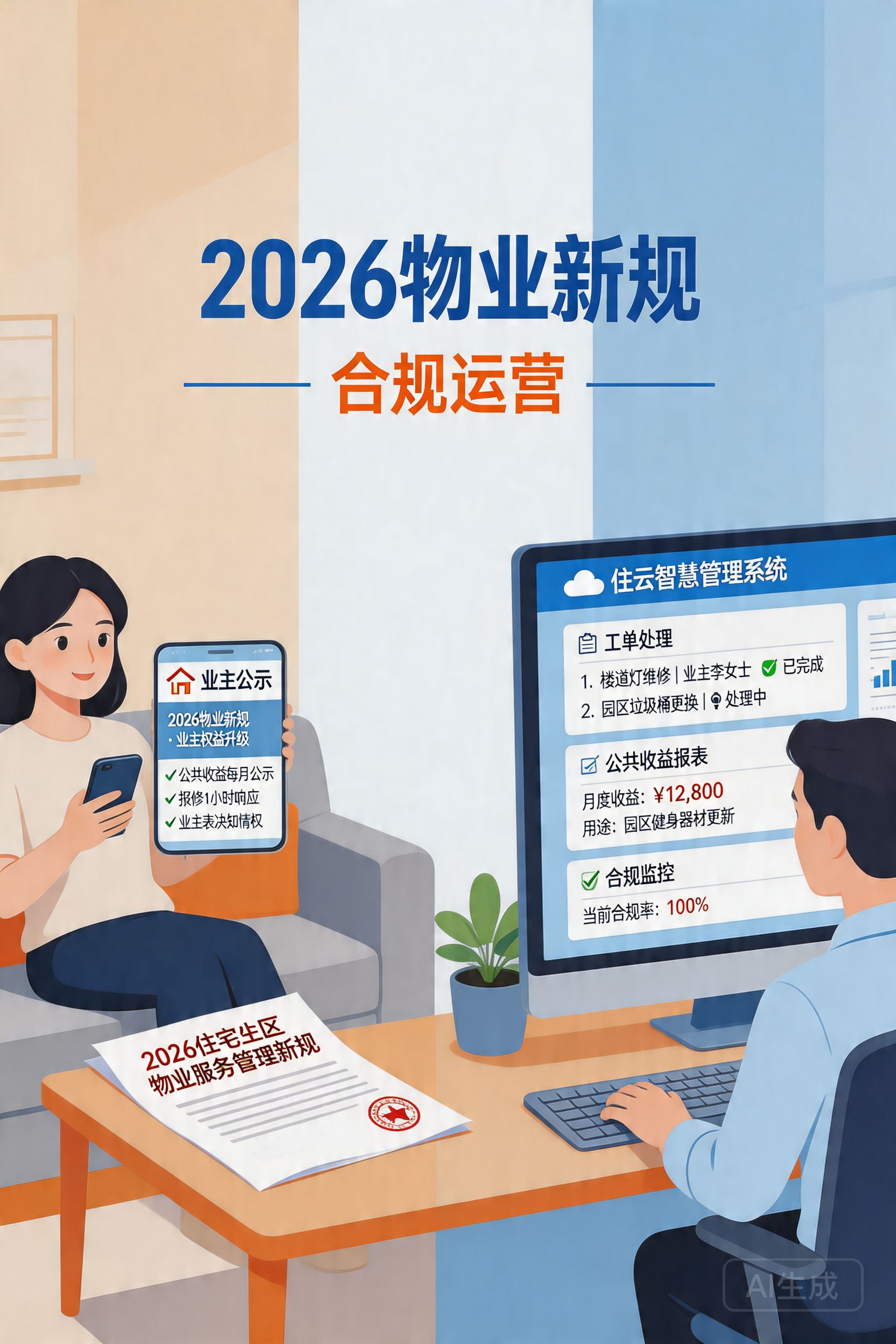 2026物业新规4月落地:业主权益升级,住云智慧系统助力物业合规运营提质增效