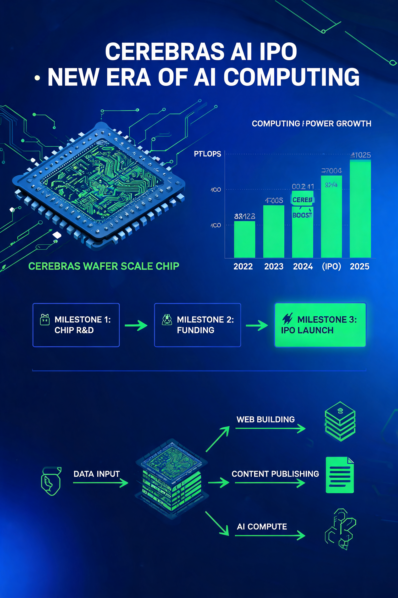 Cerebras完成美股最大纯AI IPO市值超670亿美元：AI建站+自动发布抢占AI算力新纪元流量新机遇